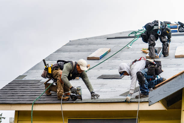 Professional Gutter Installation technician working in Newton, NJ